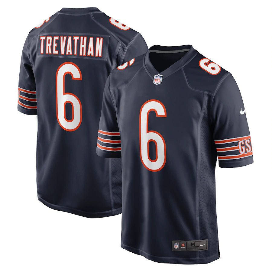 Men Chicago Bears 6 Danny Trevathan Nike Navy Game Player NFL Jersey